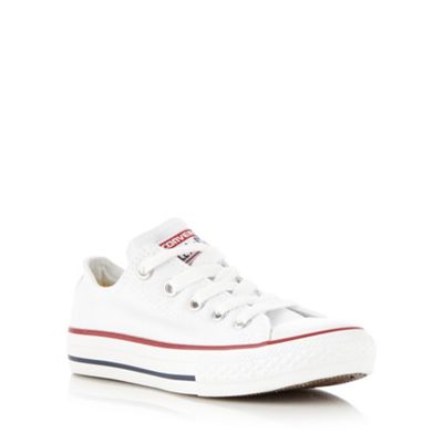 Boy's white low top trainers